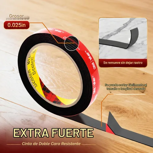 Vista 2 de Ohayooz Cinta extra fuerte de doble cara resistente de 10 pies