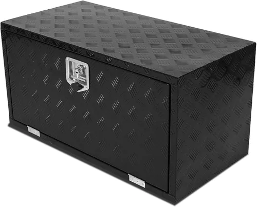 Vista 15 de confote Caja de herramientas chapada en aluminio resistente de 18 x 17 x 18 pulgadas, caja de herramientas para debajo de la carrocería, caja