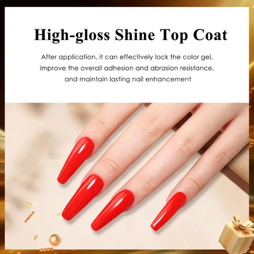 Vista 8 de Esmalte de uñas de gel transparente que no se limpia – Esmalte de uñas de gel transparente de alto brillo, larga duración y resistente al astillado