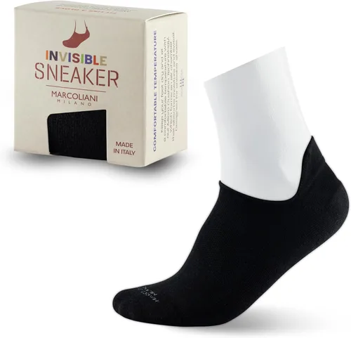 Vista 10 de Marcoliani Milano Calcetines de vestir para hombre - Invisible Sneaker MicroCushion Pima Algodón Color Sólido