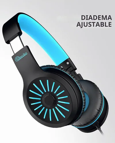 Vista 3 de ELECDER i45 - Auriculares para niños con cable para la escuela, color negro