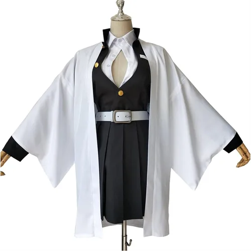 Vista 2 de Youyaa Kimetsu No Yaiba - Disfraz de cosplay de Kanroji Mitsuri, disfraz de cosplay para mujer, kimono japonés, conjunto de cosplay