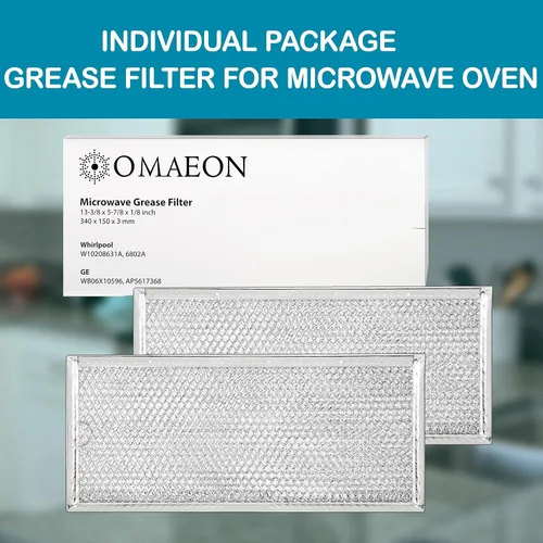 Vista 6 de Omaeon Filtro de grasa 13x6 para Whirlpool W10208631A (paquete de 2)