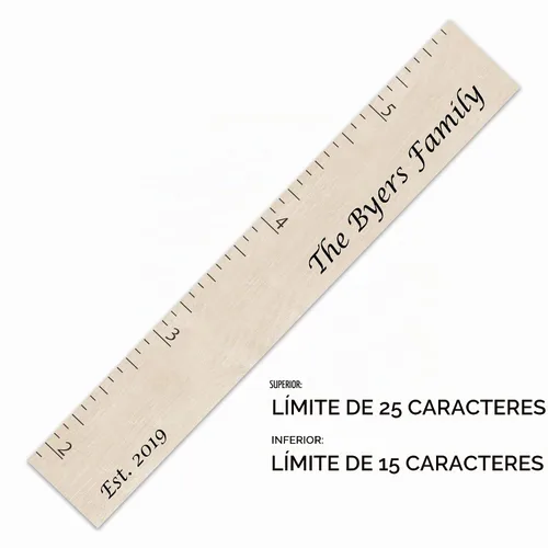 Vista 7 de Headwaters Studio Tabla de crecimiento personalizada para pared - Regla de altura para niños, tabla de crecimiento de madera para niños, regla
