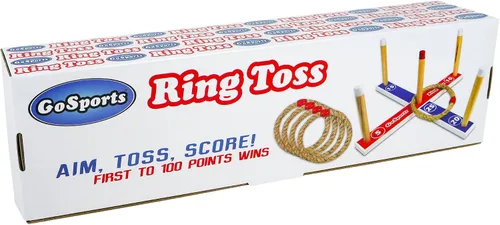 Vista 6 de GoSports Juego de lanzamiento de anillos de madera prémium para niños y adultos, clásico o Disney