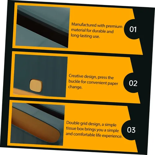 Vista 8 de Alipis Caja de pañuelos de almacenamiento multifuncional Contenedores prácticos para decoración del hogar