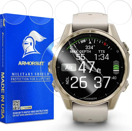 Vista 34 de ArmorSuit Paquete de 6 protectores de pantalla para Garmin Descent G2 / G1 MilitaryShield HD Clear Film - Fabricado en Estados Unidos