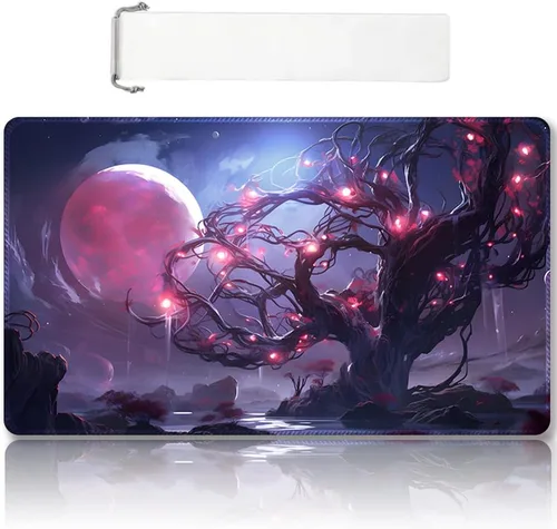 Vista 33 de Tapete de juego MTG cosido de alta calidad con zonas y parte trasera de goma antideslizante, tapete de juego TCG para MTG y otros juegos de cartas