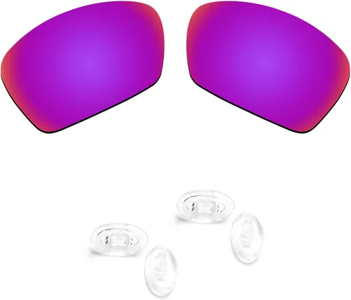 Vista 14 de Eye Opening Stuff Lentes de repuesto polarizadas y almohadillas de nariz compatibles con gafas de sol Oakley Plaintiff OO4057 Dorado