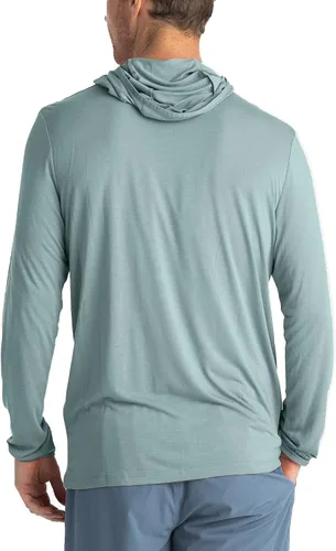Vista 2 de Free Fly Sudadera con capucha ligera de bambú para hombre, secado rápido, transpirable, con protección solar, UPF 20+