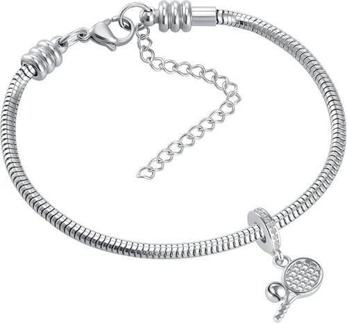 Vista 5 de Amor Bicicleta Colgante Charm Rainbow Crystal Sport Fan Bead para Pandora Pulsera