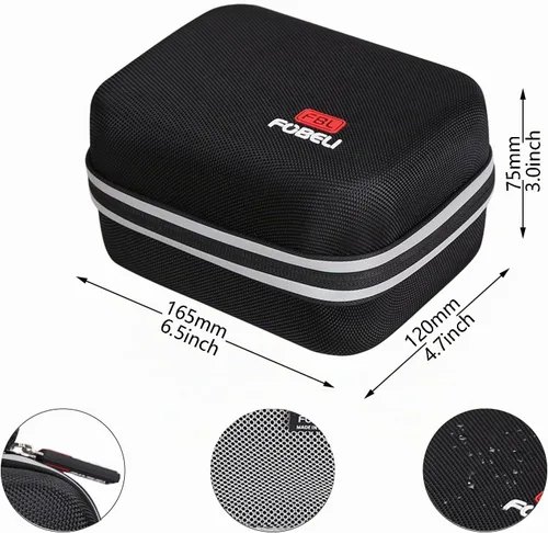 Vista 6 de FBLFOBELI Estuche para Brother P-Touch PTM95/PT90/PT45M Handy Label Maker Negro