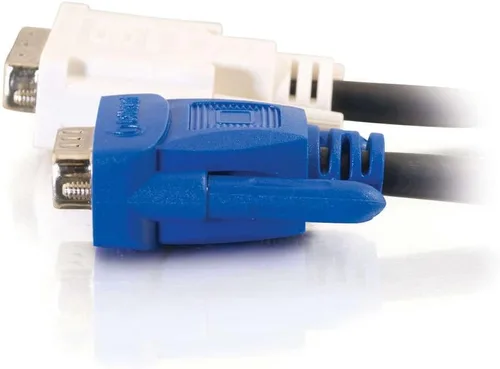 Vista 2 de C2G 26954 DVI macho a HD15 VGA Macho Cable de Video Macho, Negro (6.6 pies, 6.6 ft)