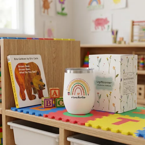 Vista 3 de Regalos de agradecimiento a maestros para mujeres y hombres, vaso aislado de 12 onzas con caja de regalo, regalo de fin de año, graduación, Navidad