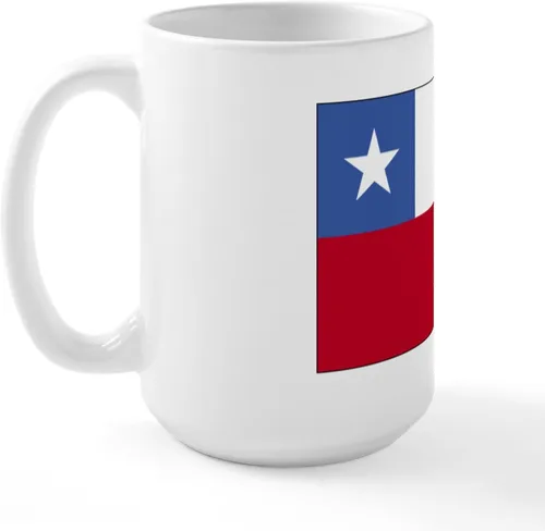 Vista 19 de CafePress Taza de café de cerámica extra grande de 15 oz (15.0 fl oz) con bandera de Chile