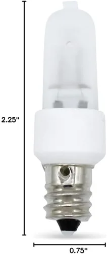 Vista 6 de Technical Precision Bombilla de repuesto KX60FR/E12 JD de 60 W, 120 V, 60 W, T3, Krypton, esmerilada, 2700 K, blanco cálido, 1 paquete