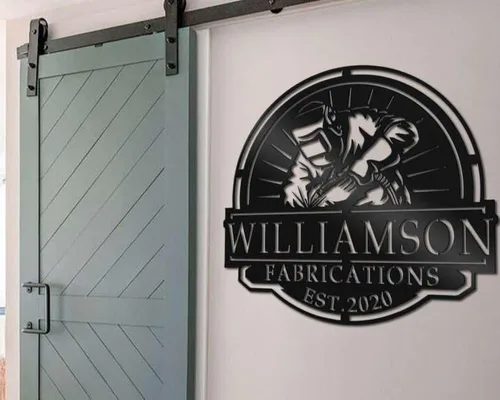 Vista 2 de Letrero de metal personalizado de 8 x 8 pulgadas, con revestimiento de energía negra, decoración del hogar, regalos de inauguración de la casa