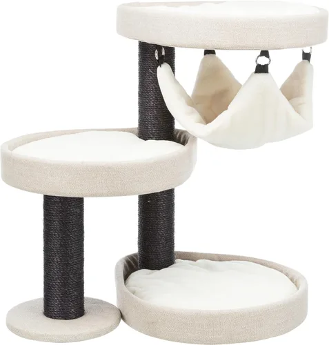 Vista 8 de Trixie Fonda Rascador para gatos de 39 pulgadas, rascador para gatos con base de tela suave y cuerda de sisal duradera, para gatos grandes con base
