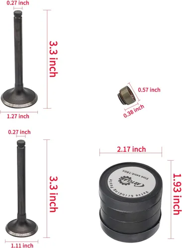 Vista 3 de Válvula de escape de admisión del motor y kit de sello para Club Car Gas 1992 en adelante DS & Precedent carrito de golf con motores FE290 OEM #