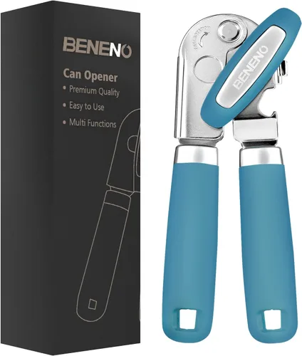 Vista 11 de Beneno Abrelatas Manual de Servicio Pesado con Imán, Hoja de Acero al Carbono Afilada Duradera con Corte Suave, Perilla Grande que Ahorra Esfuerzo