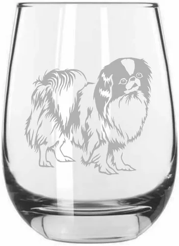 Vista 271 de Shar Pei (chino) - Vaso de vino sin tallo grabado para perro, 15.25 onzas