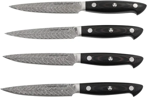 Vista 2 de ZWILLING KRAMER - Juego de cuchillos para carne, 4 piezas, colección EUROLINE Stainless Damascus