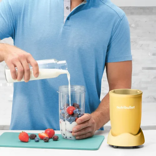 Vista 9 de NutriBullet NB9-1301ALW Pro - 13 piezas, color amarillo mate, licuadora de alimentos de 900 W
