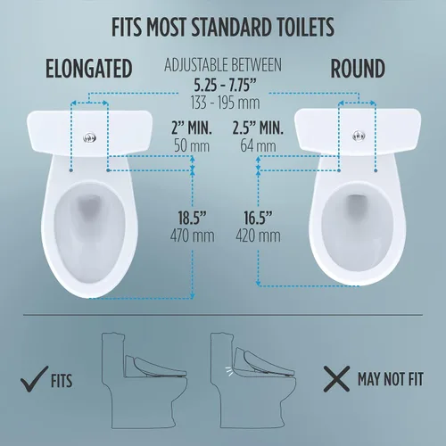 Vista 15 de TOTO® WASHLET® KC2 Asiento electrónico para bidé con asiento calefactado y tapa de cierre suave, redondo, blanco algodón - SW3023#01