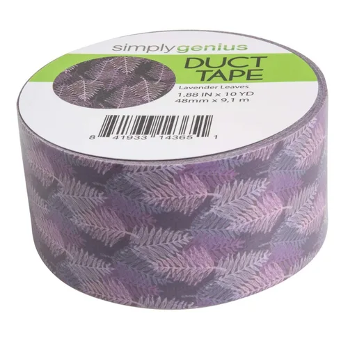 Vista 3 de Simply Genius Cinta adhesiva de colores – 1.88 pulgadas x 10 yardas de hojas de lavanda – Cinta adhesiva fuerte y resistente al desgarro