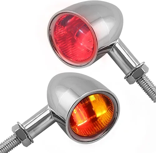 Vista 12 de FATECIM 2 luces LED de señal de giro para motocicleta, luces de conducción de alta resistencia, intermitentes traseros para Bobber Harley, Honda