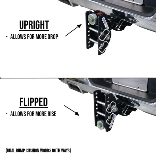 Vista 4 de Shocker Impact Max Cushion Hitch y bola combinada, elevación de 4" a caída de 4", se adapta a enganche de 2-1/2", negro, combo con bolas de 2