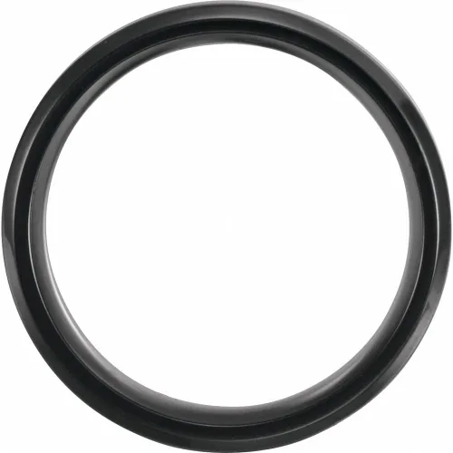 Vista 2 de Anillo de boda de borde biselado negro de 0.315 in con incrustaciones de madera de ajuste cómodo