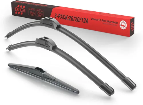 Vista 45 de BERG REGEN Escobillas limpiaparabrisas de 15"+15" con escobilla trasera de 13" - Juego de repuesto automotriz para Jeep Wrangler JK 2008 2009 2010