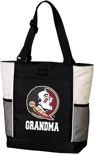 Vista 11 de Broad Bay Florida State Tote Bags Official FSU Game Day Bag Florida State Logo, 600D Polyester Canvas, Adjustable Web Handles, Front Pocket, Side