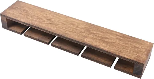 Vista 6 de Estantes de vino industriales montados en la pared con soporte de vidrio de vástago, accesorios de vino colgantes de metal para vino