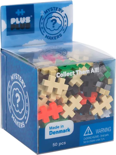 Vista 4 de Plus Plus Juego de 3 creadores de misterio – Robots, paquete 1 – Juguete de construcción de construcción de tronco de construcción entrelazado mini