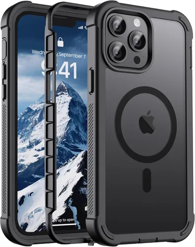 Vista 66 de jaroco - Funda magnética compatible con MagSafe para iPhone 11 de 6.1 pulgadas; protección de grado militar contra caídas, de doble capa