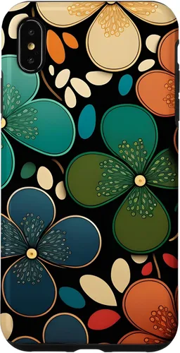 Vista 7 de iPhone 15 patrón floral Murakami colorido patrón caso