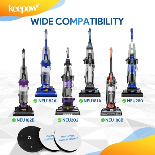 Vista 2 de KEEPOW Filtro de Reemplazo de Aspiradora para Eureka Vacuum Power Speed NEU182B, NEU181, NEU182A, NEU188A, NEU192A, NEU180, NEU180C, NEU182, NEU202