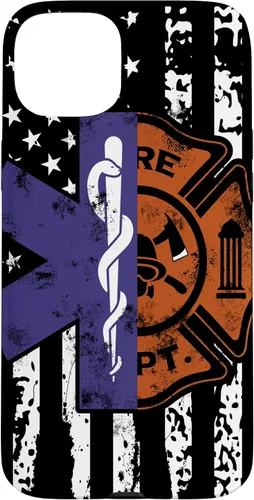 Vista 9 de EMT Firefighter Fire Rescue EMT - Funda de regalo con bandera americana para iPhone 17