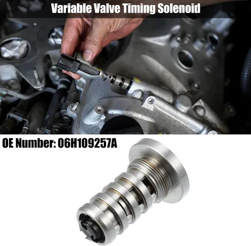Vista 2 de X AUTOHAUX Válvula de control de aceite de sincronización variable del motor solenoide 06H109257A para Audi A3 2008-2013 para Volkswagen CC