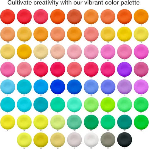 Vista 8 de FlyFlag - Arcilla de secado al aire – 70 colores, ultraligera y suave, arcilla de modelado no tóxica para niños con herramientas y tutoriales