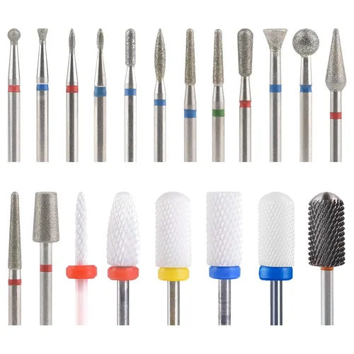 Vista 10 de Broca de uñas en forma de cono largo, eliminación de esmalte de uñas en gel para taladro eléctrico de uñas, herramienta de accesorios para máquina