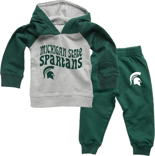 Vista 28 de Wes and Willy Conjunto de pantalón y sudadera con capucha universitaria para bebés y niños pequeños