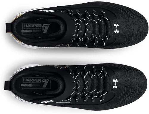 Vista 3 de Under Armour Zapato de béisbol unisex Harper 7 Mid Junior de goma moldeada