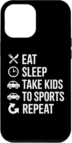 Vista 26 de Eat Sleep Take Kids to Sports Repeat Sports Parent Life Case for iPhone 17