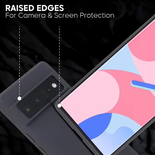 Vista 2 de Case-Mate - Paquete de protección - Funda para teléfono y protector de pantalla para Google Pixel 6a - Negro