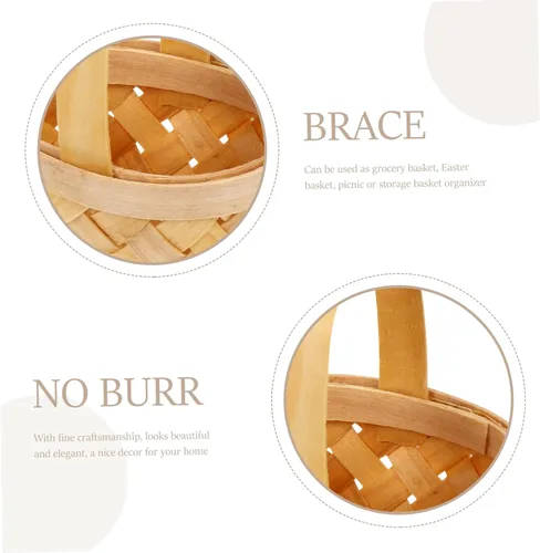 Vista 4 de Zerodeko Cesta de madera estilo 4pcs Little Baskets para almacenamiento de arreglos florales