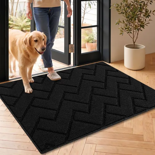 Vista 51 de hicorfe Tapete para puerta delantera para entrada exterior, 20 x 31.5 pulgadas, absorbente, resistente a la suciedad, tapetes de bienvenida