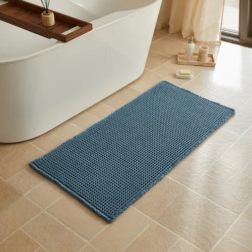 Vista 46 de Triohero Tapete de baño con diseño de gofre, tapete de baño pequeño y bohemio, antideslizante, lavable, ultra suave, súper absorbente, de secado